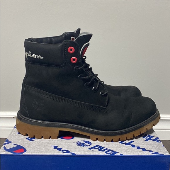 CHAMPION X TIMBERLAND Limited Edition Premium 6 Inch Winter Boots Size 10 Men’s - Picture 2 of 8